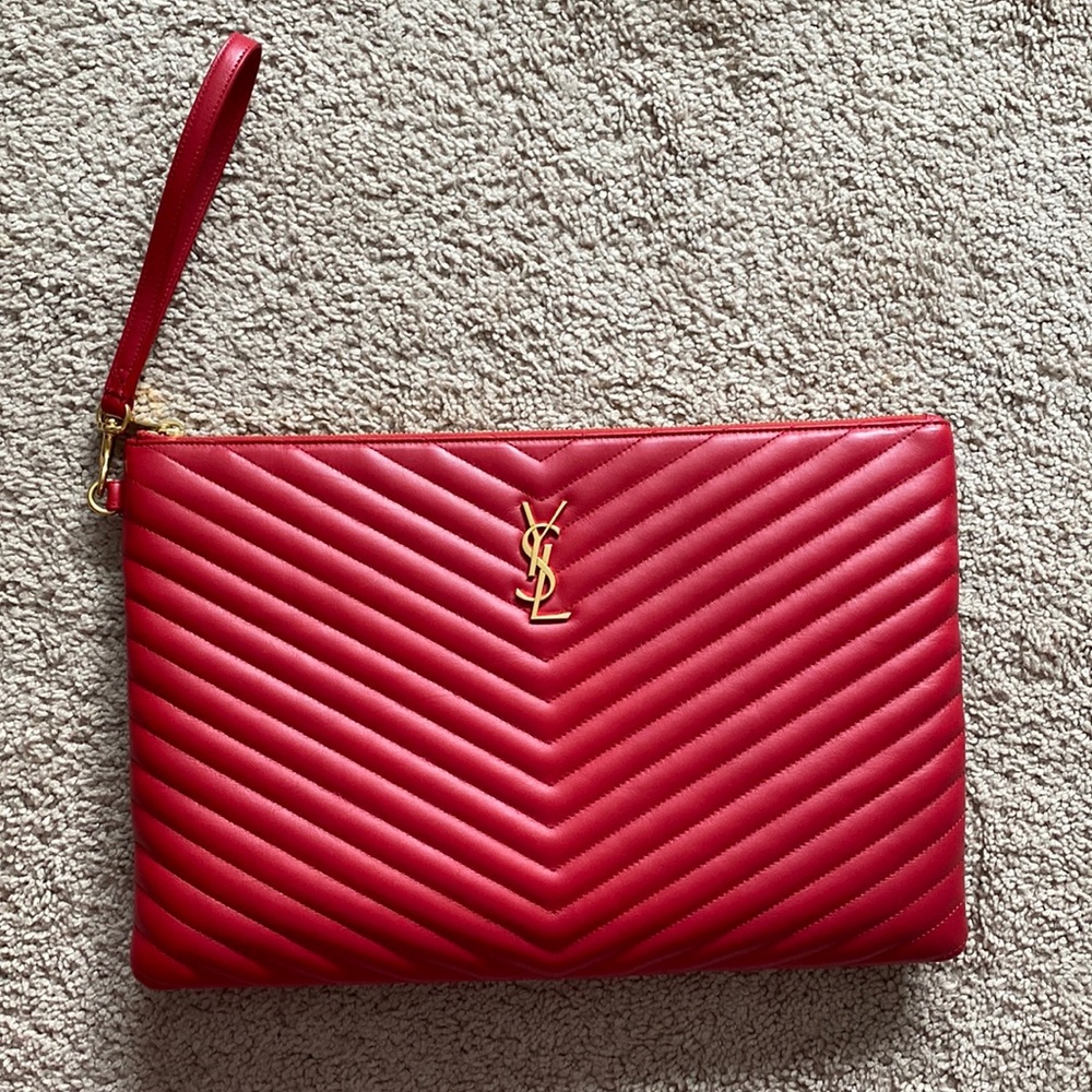 YSL Monogram Matellase tablet pouch. Like New